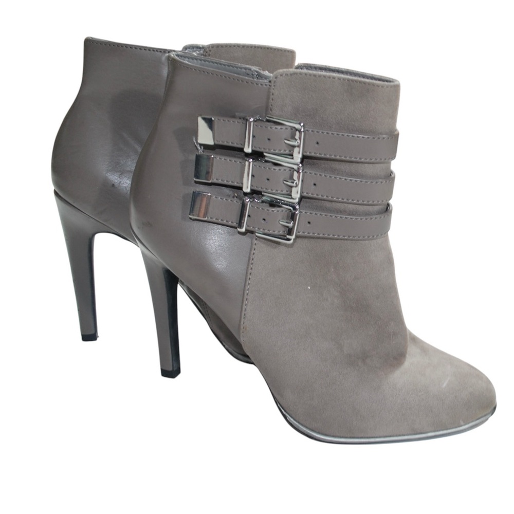 Sam & Libby Gray Ankle Heeled Boots